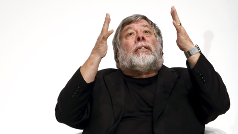 Steve Wozniak, cofundador de Apple, durante su intervención en la cuarta edición del South Summit 2015 en Madrid. REUTERS/ Juan Medina