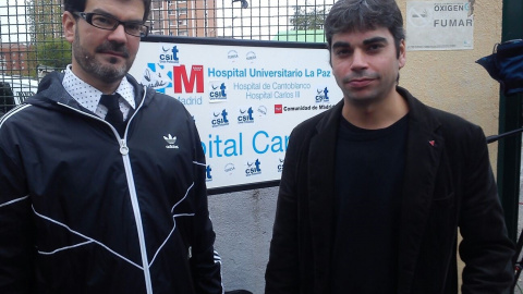 Jorge García Castaño, a la derecha de la imagen, junto al excoordinador regional de IU en Madrid el pasado mes de octubre. / EP Jorge García Castaño, a la derecha de la imagen, junto al excoordinador regional de IU en Madrid el pasado mes de octubre. / EP