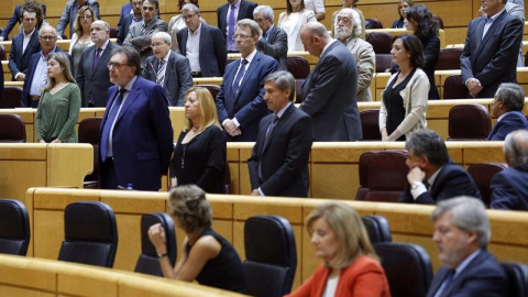 Los senadores de la oposición protestaron la semana pasada por la ausencia de Rajoy. EFE Los senadores de la oposición protestaron la semana pasada por la ausencia de Rajoy. EFE