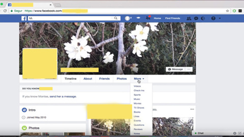 Perfil de la secretaria judicial en Facebook Perfil de la secretaria judicial en Facebook