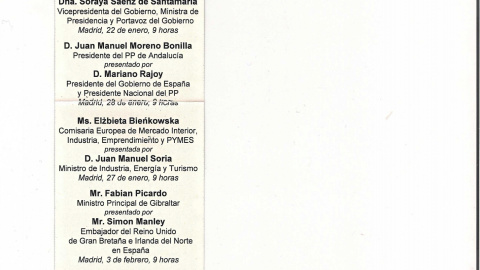 Programa original de la conferencia Programa original de la conferencia