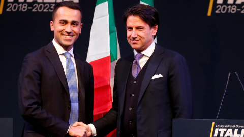 El líder de l'M5S, Luigi di Maio, i el candidat proposat per a primer ministre italià, Giuseppe Conti, en una imatge de l'1 de març, just abans de les eleccions legislatives. REUTERS / Remo Casilli. El líder de l'M5S, Luigi di Maio, i el candidat proposat per a primer ministre italià, Giuseppe Conti, en una imatge de l'1 de març, just abans de les eleccions legislatives. REUTERS / Remo Casilli.