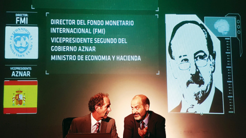 La obra de teatro 'Hazte banquero' llega a Madrid con Blesa y Rato como protagonistas La obra de teatro 'Hazte banquero' llega a Madrid con Blesa y Rato como protagonistas