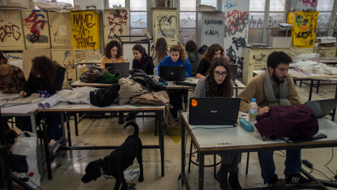 Clases de Arquitectura en la antigua Universidad Politécnica. Clases de Arquitectura en la antigua Universidad Politécnica.