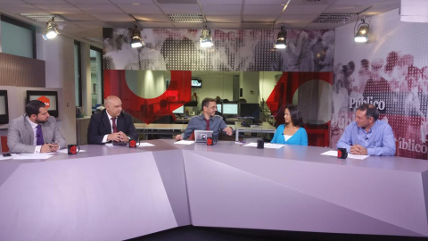 Enrique Santiago, durante el debate de En Clave Tuerka moderado por Juan Carlos Monedero. - E.M.