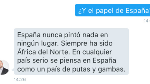 Pantallazao de la entrevista por Twitter. Pantallazao de la entrevista por Twitter.