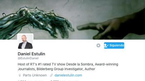 Perfil de la cuenta de Twitter de Daniel Estullin. Perfil de la cuenta de Twitter de Daniel Estullin.