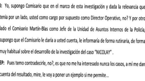 Declaración ex comisario Eugenio Pino en noviembre de 2015.