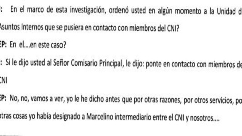 Declaración del ex comisario Eugenio Pino en noviembre de 2015.