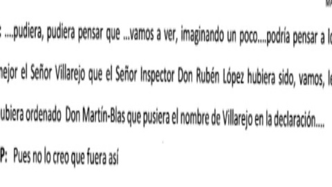 Declaración del ex comisario Eugenio Pino en noviembre de 2015.