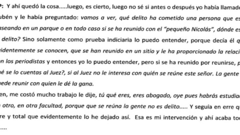 Declaración del ex comisario Eugenio Pino en noviembre de 2015.