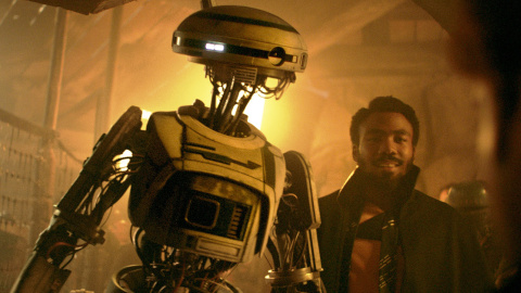 L3-37 y Landon Clarissian, la mejor pareja de 'Han Solo'