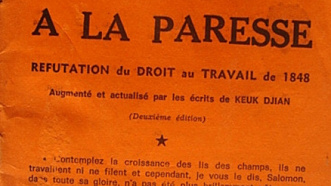 Portada original de 'El derecho a la pereza'. De L Maitrier - Trabajo propio, CC BY-SA 4.0. Portada original de 'El derecho a la pereza'. De L Maitrier - Trabajo propio, CC BY-SA 4.0.