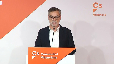 El secretario general de Ciudadanos, José Manuel Villegas, durante su comparecencia. E.P. El secretario general de Ciudadanos, José Manuel Villegas, durante su comparecencia. E.P.
