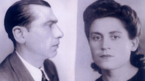 Felix Sancho y Neus Catalá con el peinado 'arriba España'. Felix Sancho y Neus Catalá con el peinado 'arriba España'.