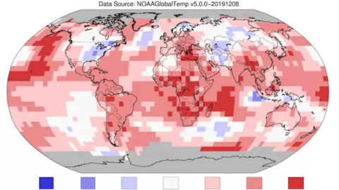 Anomalía de temperaturas en noviembre de 2019. / EUROPA PRESS - NOAA Anomalía de temperaturas en noviembre de 2019. / EUROPA PRESS - NOAA