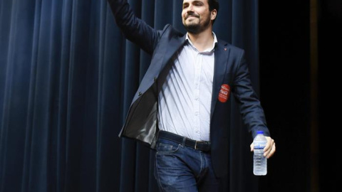 El candidato de IU a la Presidencia del Gobierno, Alberto Garzón, durante su intervención hoy en la presentación de su candidatura "Ahora con Alberto Garzón" a las primarias de Ahora en Común Madrid.. EFE/Fernando Villar. El candidato de IU a la Presidencia del Gobierno, Alberto Garzón, durante su intervención hoy en la presentación de su candidatura "Ahora con Alberto Garzón" a las primarias de Ahora en Común Madrid.. EFE/Fernando Villar.