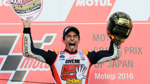 Marc Marquez, tras la victoria en la carrera. EFE Marc Marquez, tras la victoria en la carrera. EFE