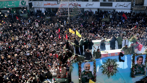 Vista del funeral de Soleimani celebrado este martes en Teherán. REUTERS Vista del funeral de Soleimani celebrado este martes en Teherán. REUTERS