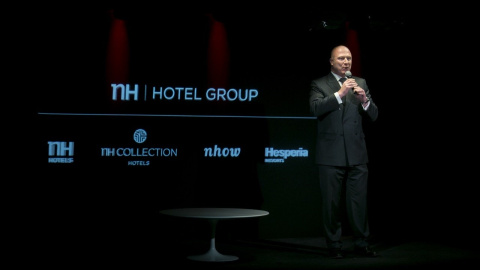 El director general de NH Hotel Group, Hugo Rovira, en una presentación de la cadena hotelera. E.P. El director general de NH Hotel Group, Hugo Rovira, en una presentación de la cadena hotelera. E.P.