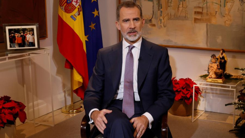 Felipe VI pronuncia su tradicional mensaje de Nochebuena. - EFE Felipe VI pronuncia su tradicional mensaje de Nochebuena. - EFE