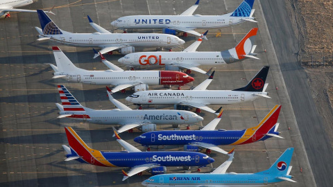 Varios aviones 737 MAX en las instalaciones de Boeing en el Aeropuerto Internacional del Condado de Grant, en Moses Lake (Washington). REUTERS / Lindsey Wasson Varios aviones 737 MAX en las instalaciones de Boeing en el Aeropuerto Internacional del Condado de Grant, en Moses Lake (Washington). REUTERS / Lindsey Wasson