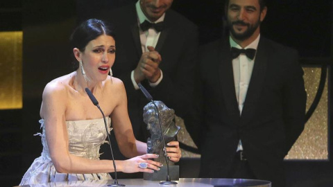 Nerea Barros al recibir su Goya a mejor actriz revelación. /EFE
