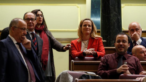 La diputada del PSOE Zaida Cantera antes del inicio de la sesión constitutiva de la Cámara Baja.- EFE