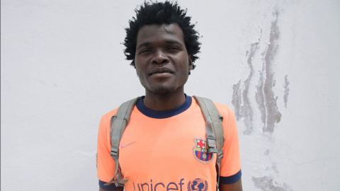 John, antes de macharse a Nador para intentar saltar la valla./ L. G.