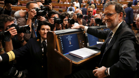 Del discurso que ha realizado Mariano Rajoy para pedir el voto para su investidura, muchas frases están dirigidas directa o indirectamente a los socialistas. /REUTERS Del discurso que ha realizado Mariano Rajoy para pedir el voto para su investidura, muchas frases están dirigidas directa o indirectamente a los socialistas. /REUTERS