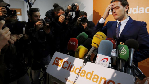 Albert Rivera, en rueda de prensa. EFE Albert Rivera, en rueda de prensa. EFE