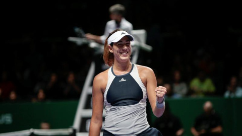 La tenista española Garbine Muguruza celebra su victoria ante la alemana Angelique Kerber. /EFE La tenista española Garbine Muguruza celebra su victoria ante la alemana Angelique Kerber. /EFE