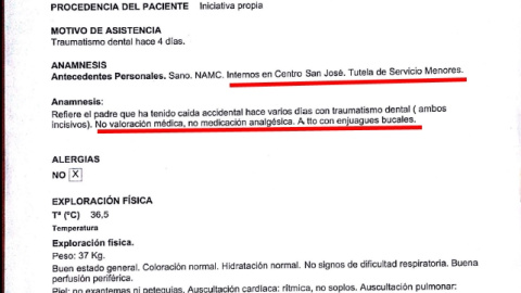 Parte médico del maltrato en 2013. Parte médico del maltrato en 2013.