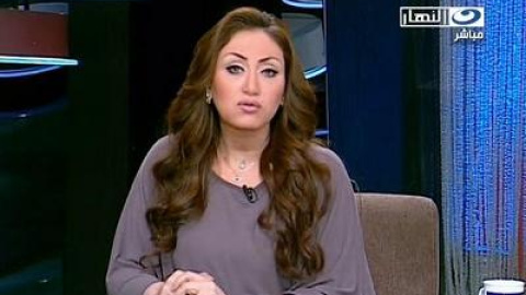 La presentadora de televisión egipcia Riham Said La presentadora de televisión egipcia Riham Said