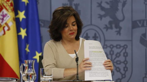 La vicepresidenta, Soraya Saénz de Santamaría.- EFE La vicepresidenta, Soraya Saénz de Santamaría.- EFE