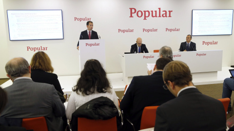 El consejero delegado del Banco Popular, Francisco Gómez, en la presentación de resultados trimestrales de la entidad. EFE/J. J. Guillén El consejero delegado del Banco Popular, Francisco Gómez, en la presentación de resultados trimestrales de la entidad. EFE/J. J. Guillén