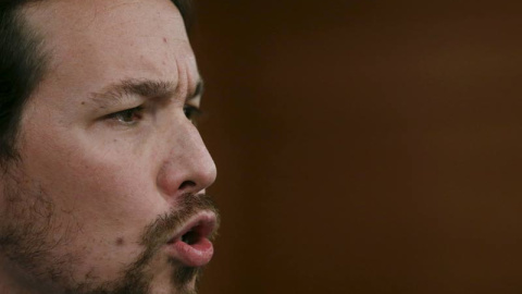 Pablo Iglesias durante su reciente comparecencia ante los medios en el Palacio de la Moncloa. / JUAN MEDINA (REUTERS) Pablo Iglesias durante su reciente comparecencia ante los medios en el Palacio de la Moncloa. / JUAN MEDINA (REUTERS)