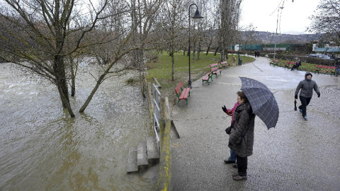 La crecida del Ebro ha pasado por Castejón, Tudela, y ha provocado inundaciones en Zaragoza./ EFE La crecida del Ebro ha pasado por Castejón, Tudela, y ha provocado inundaciones en Zaragoza./ EFE