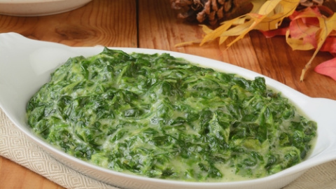 Receta de espinacas a la crema con gambas Espinacas a la crema.