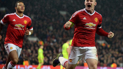 El jugador del Manchester United Wayne Rooney celebra un gol ante el CSKA Moscú. / EFE El jugador del Manchester United Wayne Rooney celebra un gol ante el CSKA Moscú. / EFE