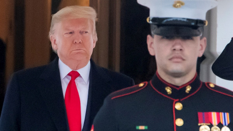 Donald Trump este miércoles, antes de reunirse con Juan Gauidó. | EFE Donald Trump este miércoles, antes de reunirse con Juan Gauidó. | EFE