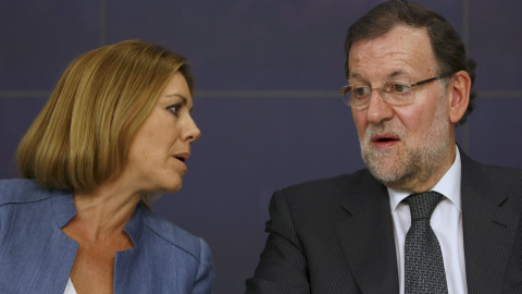 María Dolores de Cospedal y Mariano Rajoy en el último Congreso Ejecutivo Nacional del PP. REUTERS/Sergio Perez María Dolores de Cospedal y Mariano Rajoy en el último Congreso Ejecutivo Nacional del PP. REUTERS/Sergio Perez