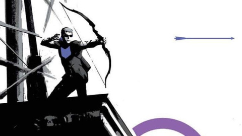 Ilustración de la serie 'Ojo de halcón', dibujada por David Aja. Ilustración de la serie 'Ojo de halcón', dibujada por David Aja.