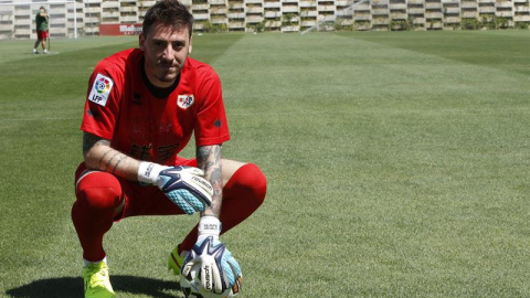Cristian Álvarez, portero del Rayo. Cristian Álvarez, portero del Rayo.