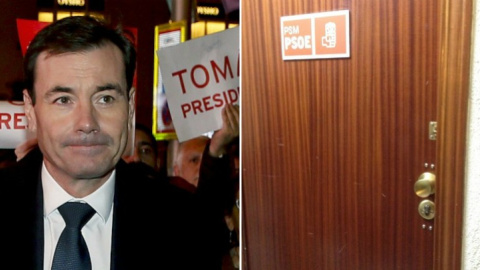 Tomás Gómez, en la entrada de la sede del PSM, en Callao / EFE Tomás Gómez, en la entrada de la sede del PSM, en Callao / EFE