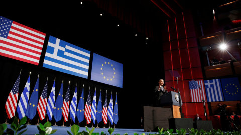 Obama durante su comparecencia en Atenas / REUTERS