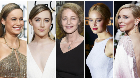 Las actrices candidatas a Oscar 2016 como protagonista, de izquierda a derecha: Brie Larson, Saoirse Ronan, Charlotte Rampling, Jennifer Lawrence, y Cate Blanchett. REUTERS Las actrices candidatas a Oscar 2016 como protagonista, de izquierda a derecha: Brie Larson, Saoirse Ronan, Charlotte Rampling, Jennifer Lawrence, y Cate Blanchett. REUTERS