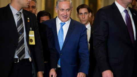El primer ministro de Israel, Benjamin Netanyahu, en el Capitolio de Washington. / EFE El primer ministro de Israel, Benjamin Netanyahu, en el Capitolio de Washington. / EFE