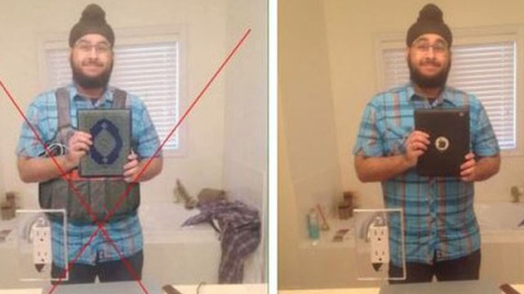 La comparación de la fotografía real de Veerender Jubbal con el 'fake'. La comparación de la fotografía real de Veerender Jubbal con el 'fake'.