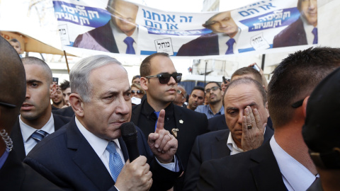 El primer ministro israelí, Benjamin Netanyahu en un acto en Ashkelon. - REUTERS El primer ministro israelí, Benjamin Netanyahu en un acto en Ashkelon. - REUTERS